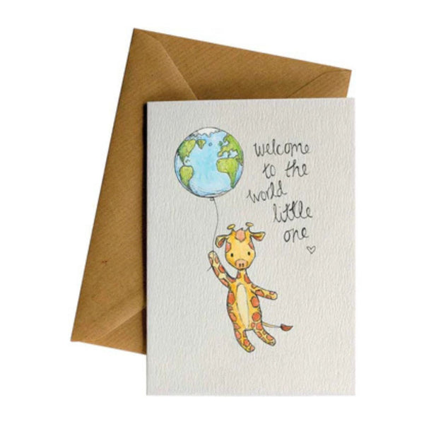 Welcome Giraffe Greeting Card