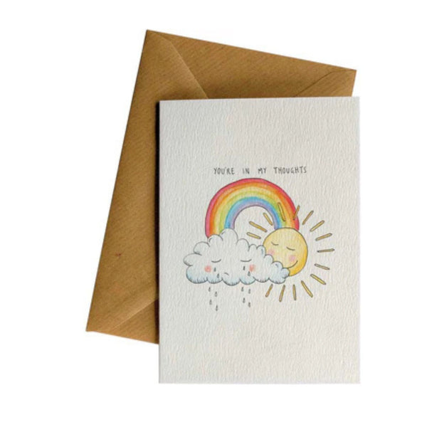 Your in my thoughts rainbow Greeting Card