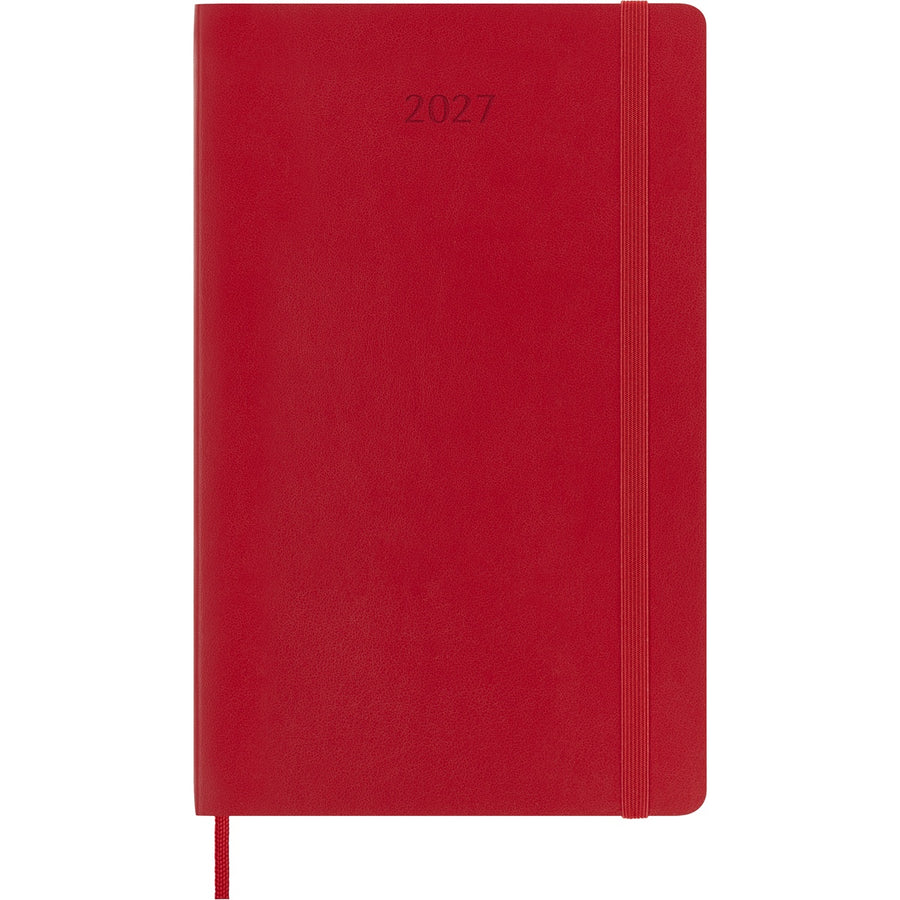 2027 Diary Moleskine 12 Month Weekly SC Large Scarlet