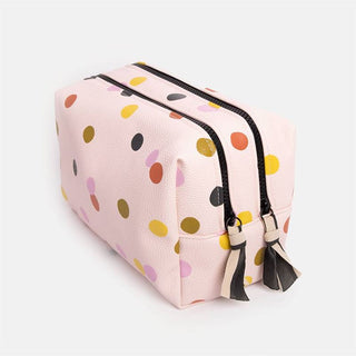 Pink Multi Spot - Large Travel Wash Bag