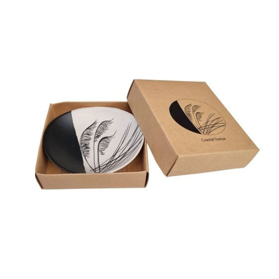 Coastal Toetoe black/white 10 cm Bowl