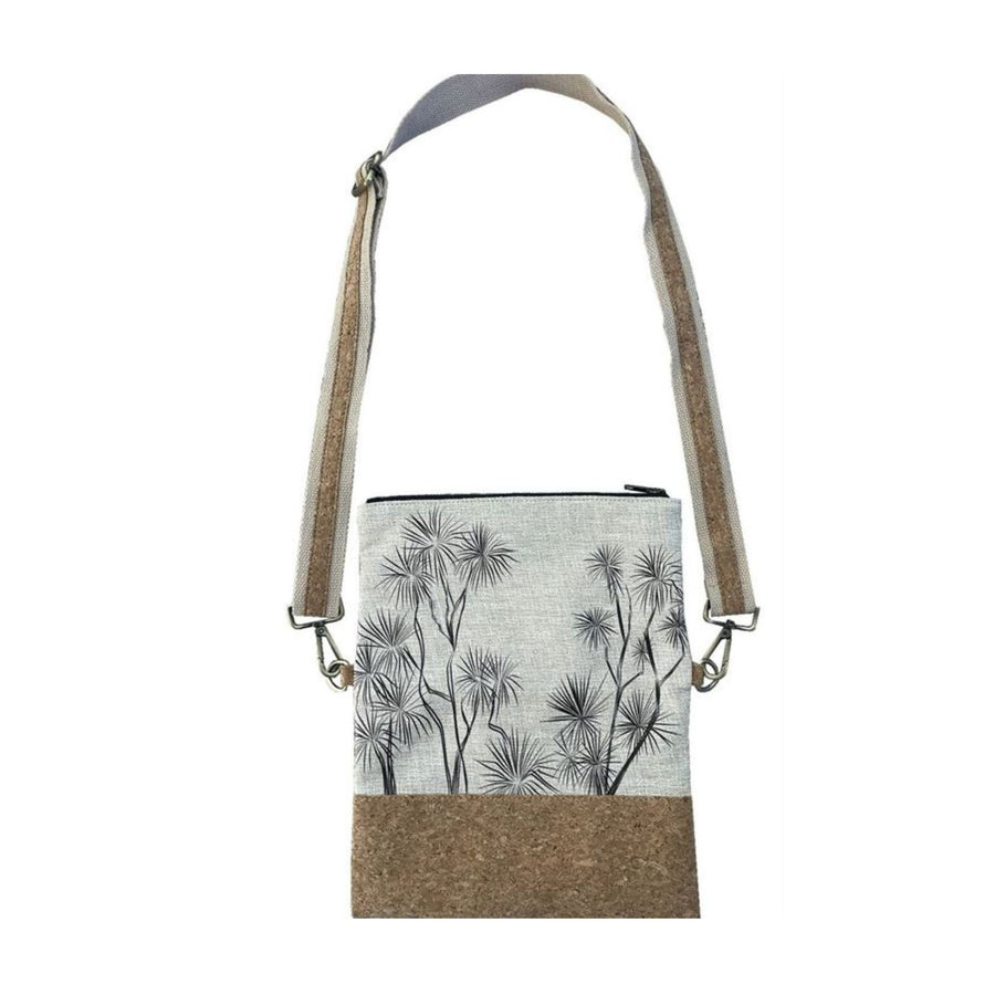 Ti Kouka Black on Natural Cork Fabric Bag