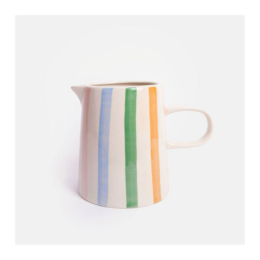 Large Multi Stripe Jug - Caroline Gardner