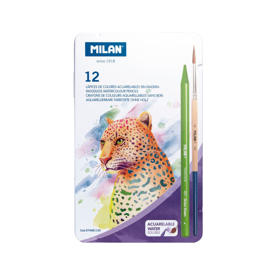 Milan Water Soluble Coloured Pencils 13 set