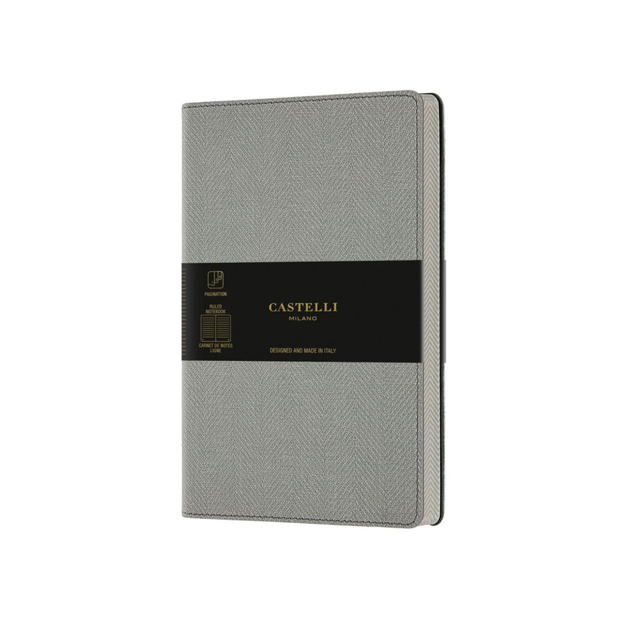 Castelli Notebook A5 Ruled - Oyster Grey