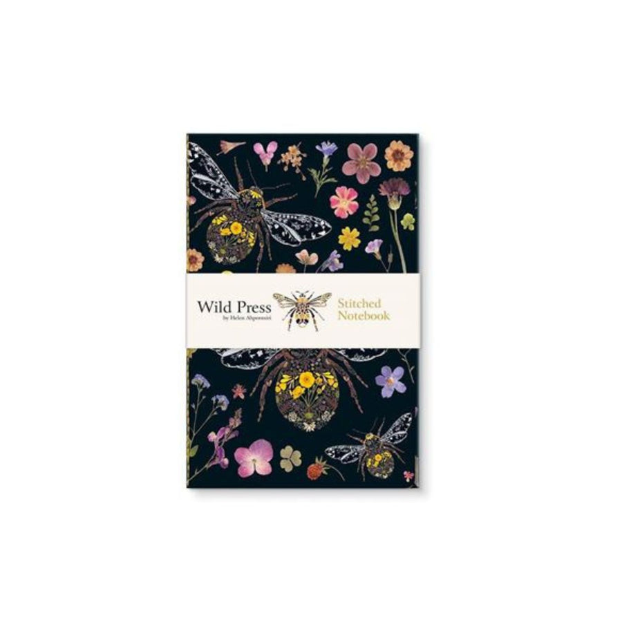 Three Bumblebees Stitched Notebook