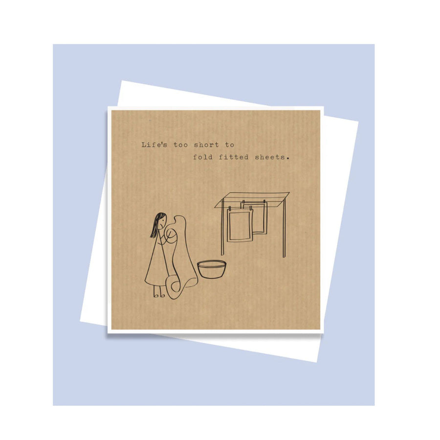 Fitted Sheets Greeting Card
