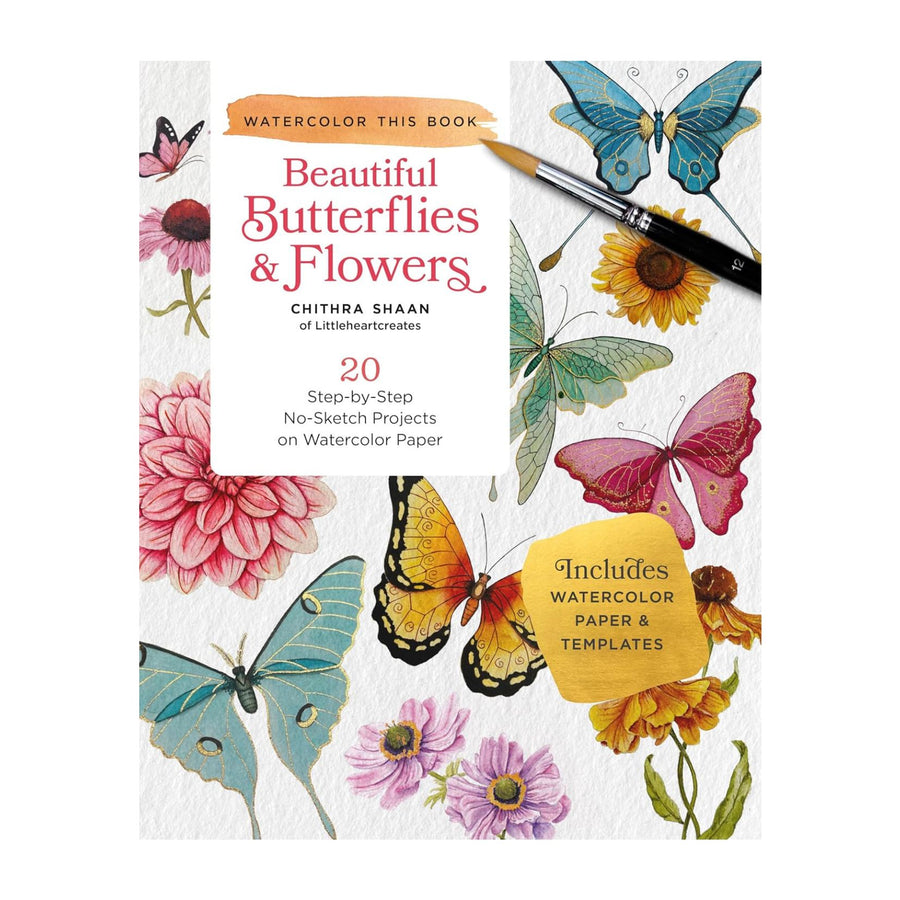 Beautiful Butterflies & Flowers Watercolour Book