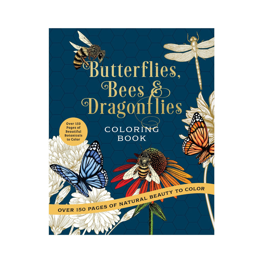 Butterflies, Bees & Dragonflies Coloring Book