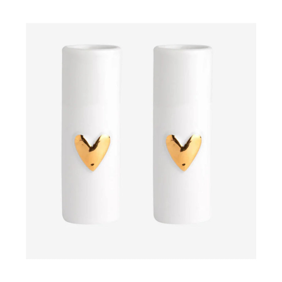 Gold Heart Mini Vases