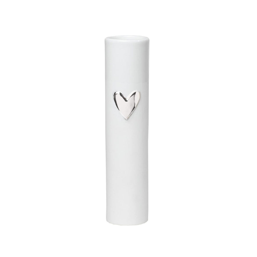 Silver Heart Vase - Large