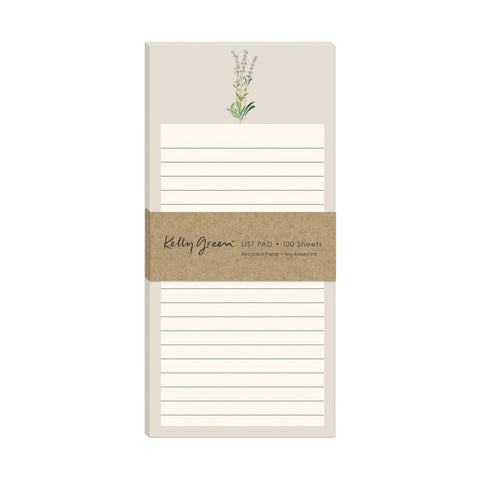 Floral Green Magnetic Notepad