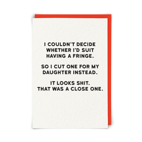 Cut Fringe Greeting Card