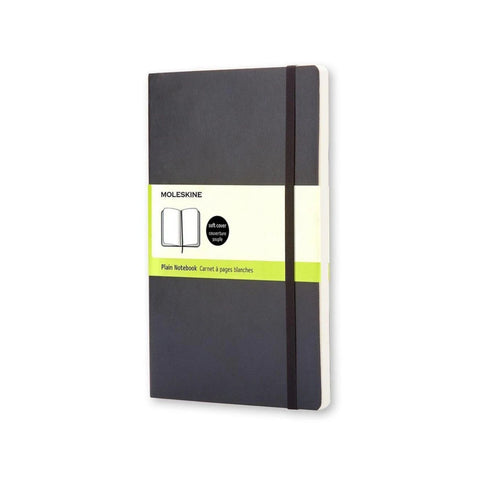 Moleskine Notebook Large Ruled Plain Black Soft