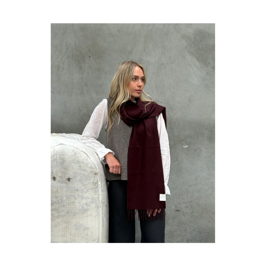 Merino Scarf 25 cm - Claret
