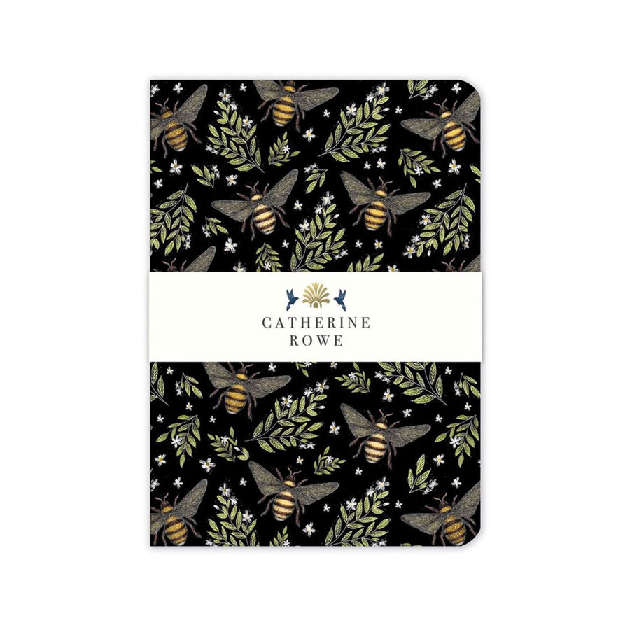 Bee Pattern - A5 Luxury Notebook, Catherine Rowe