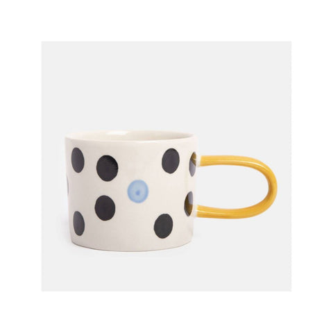 Blue Accent Mono Dotty Mug