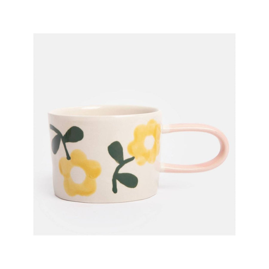Yellow Flower Print Mug