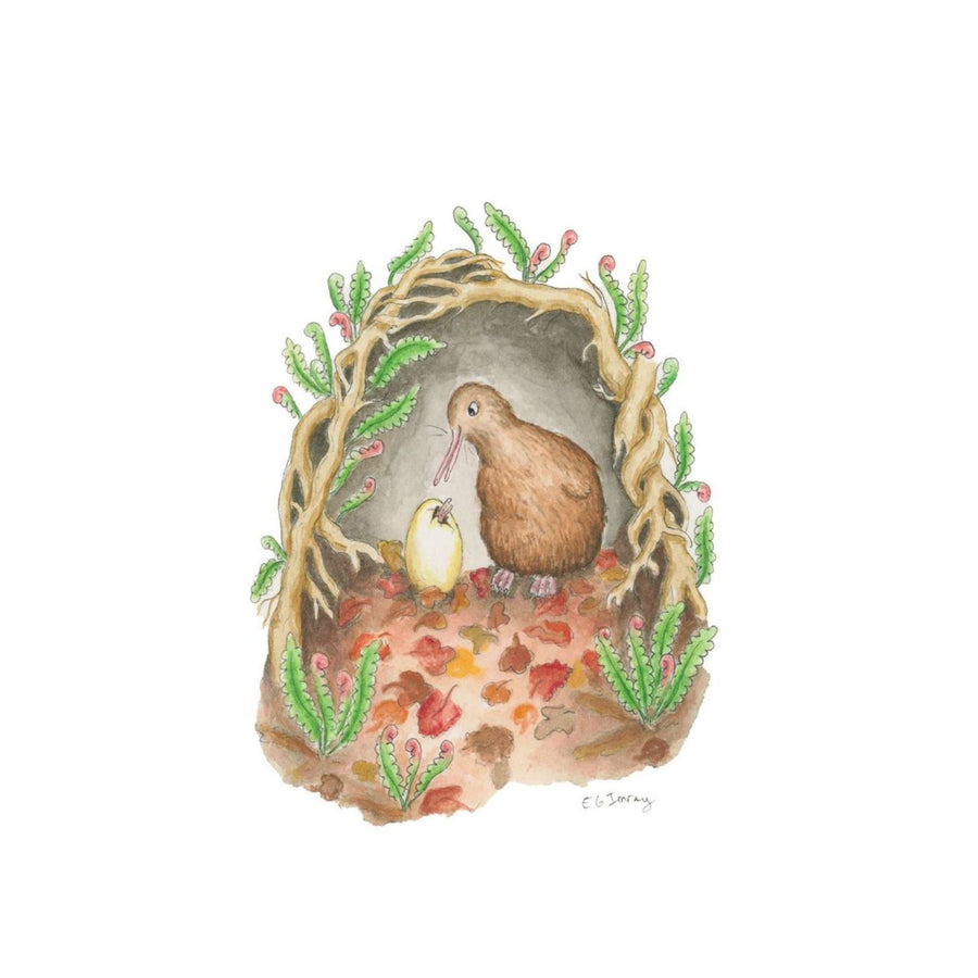 Kiwi & Hatching Egg Greeting Card