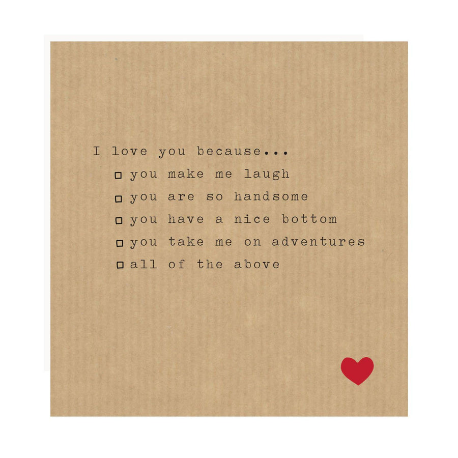 Checklist - Male - Greeting Card