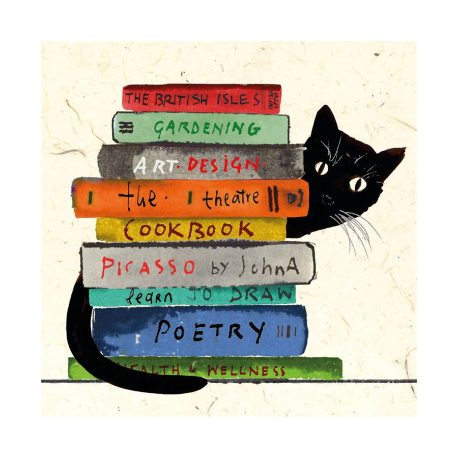 Literary Kitty Greeting Card