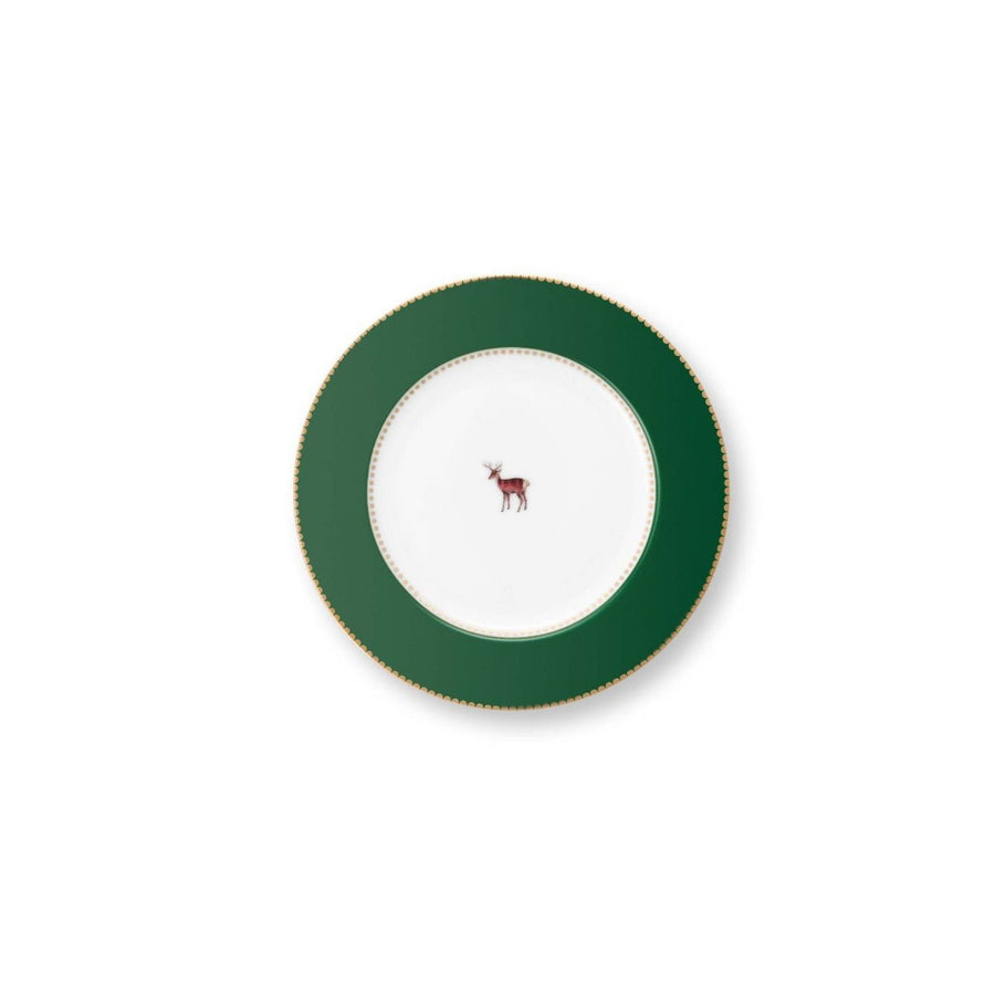 Love Birds Plate  17cm - Dark Green