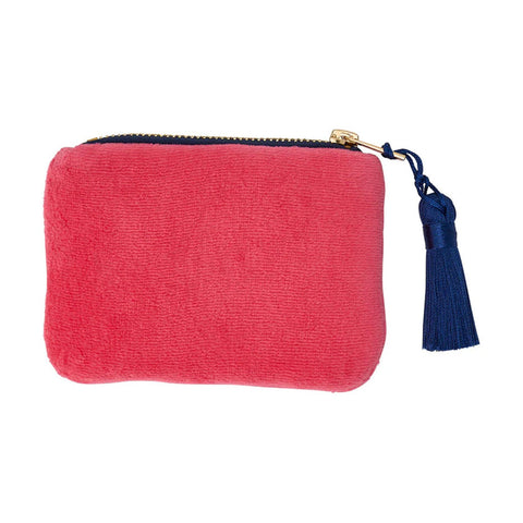 Velvet Coin Purse Pink