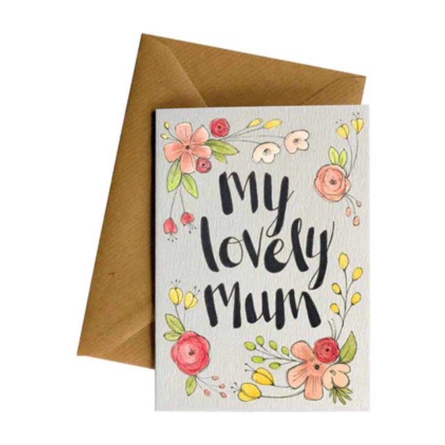 Lovely Mum Flowers Greeting Card