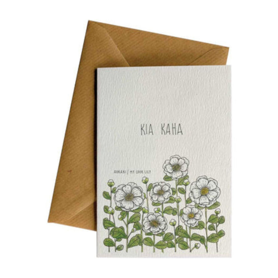 Kia Kaha Lily Greeting Card