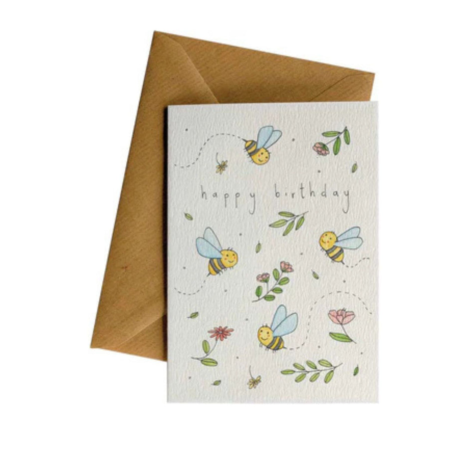 Happy Birthday Bee Greeting Card