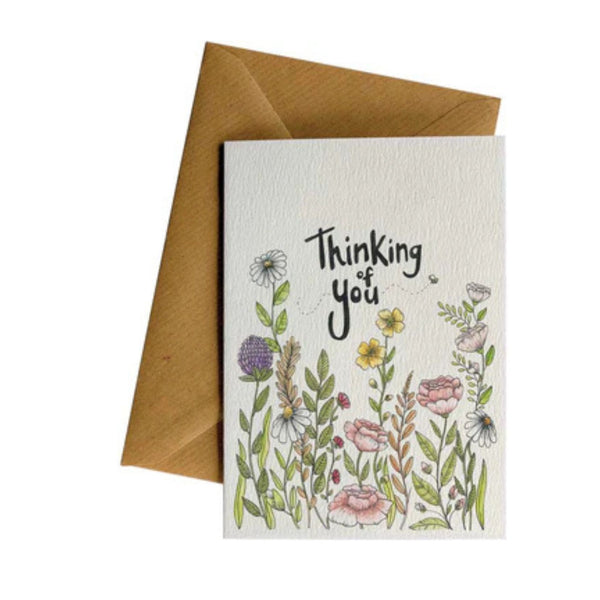 Thinking of You Flowers Greeting Card
