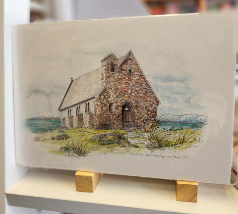 Carol Payne Tekapo Church Print Large