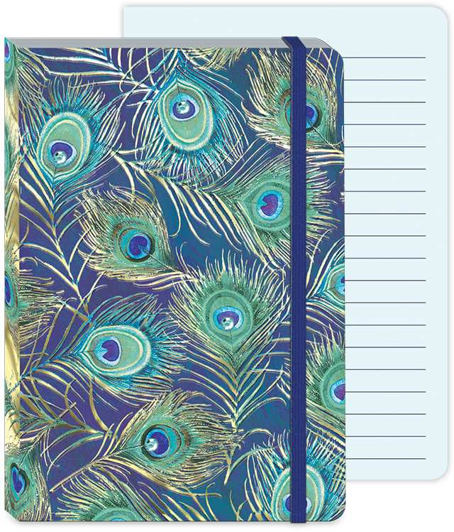 Peacock Feathers Soft Cover Notebook