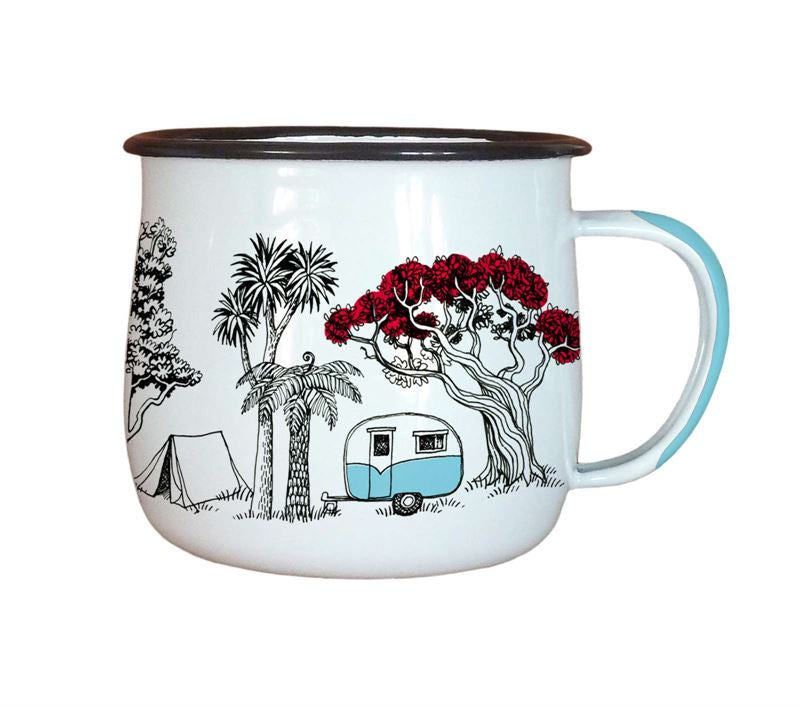 NZ Camping Enamel Mug