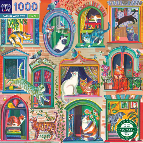 Cats In Windows 1000pc Jigsaw