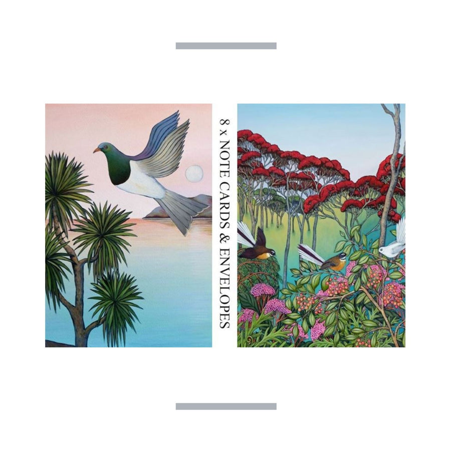 Kereru & Piwakawaka Notecards Pkt 8