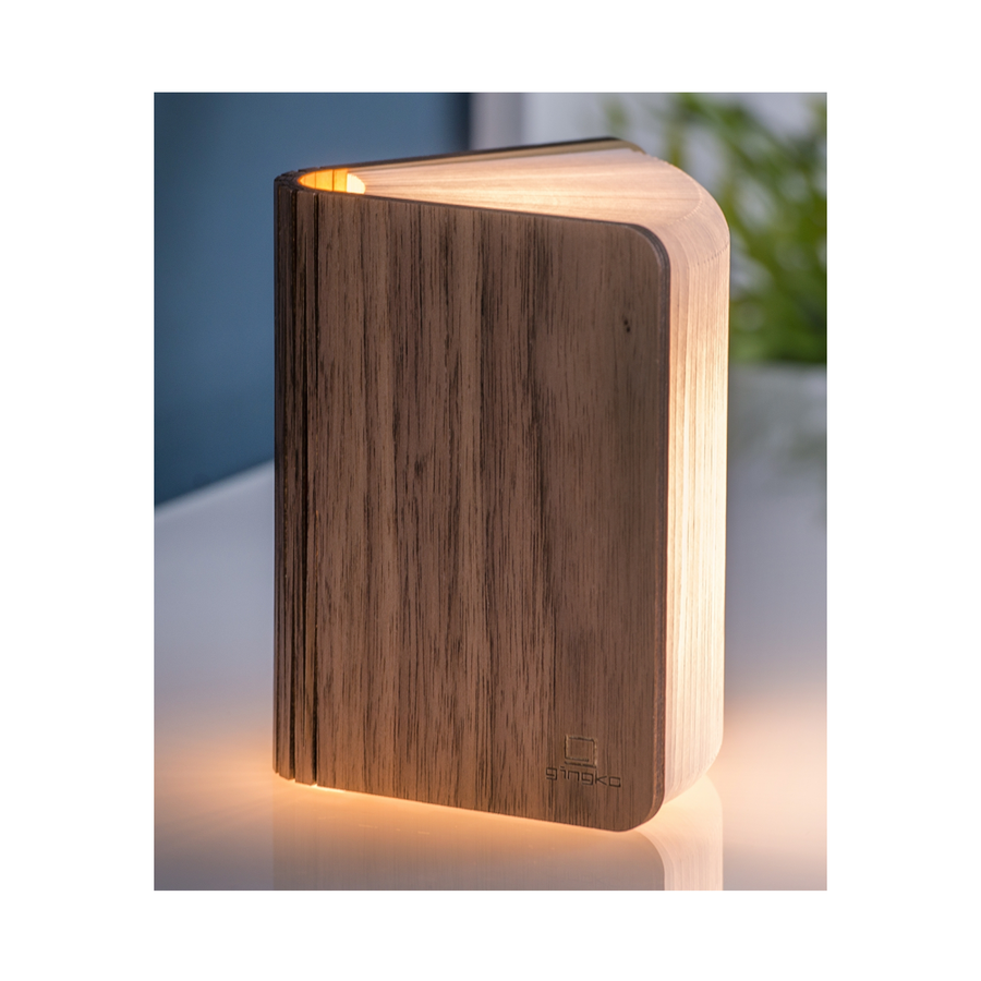 WALNUT LARGE SMART LED LIGHT BOOK
