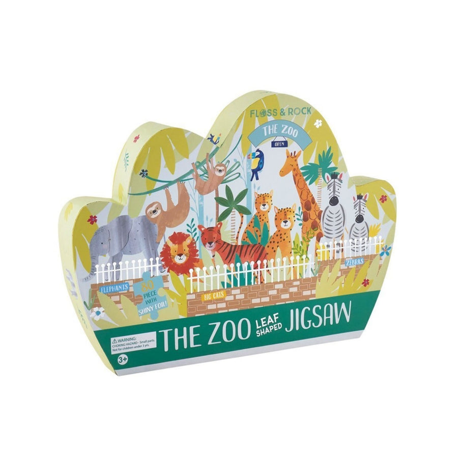 Zoo 80 Pc Jigsaw Shaped Box
