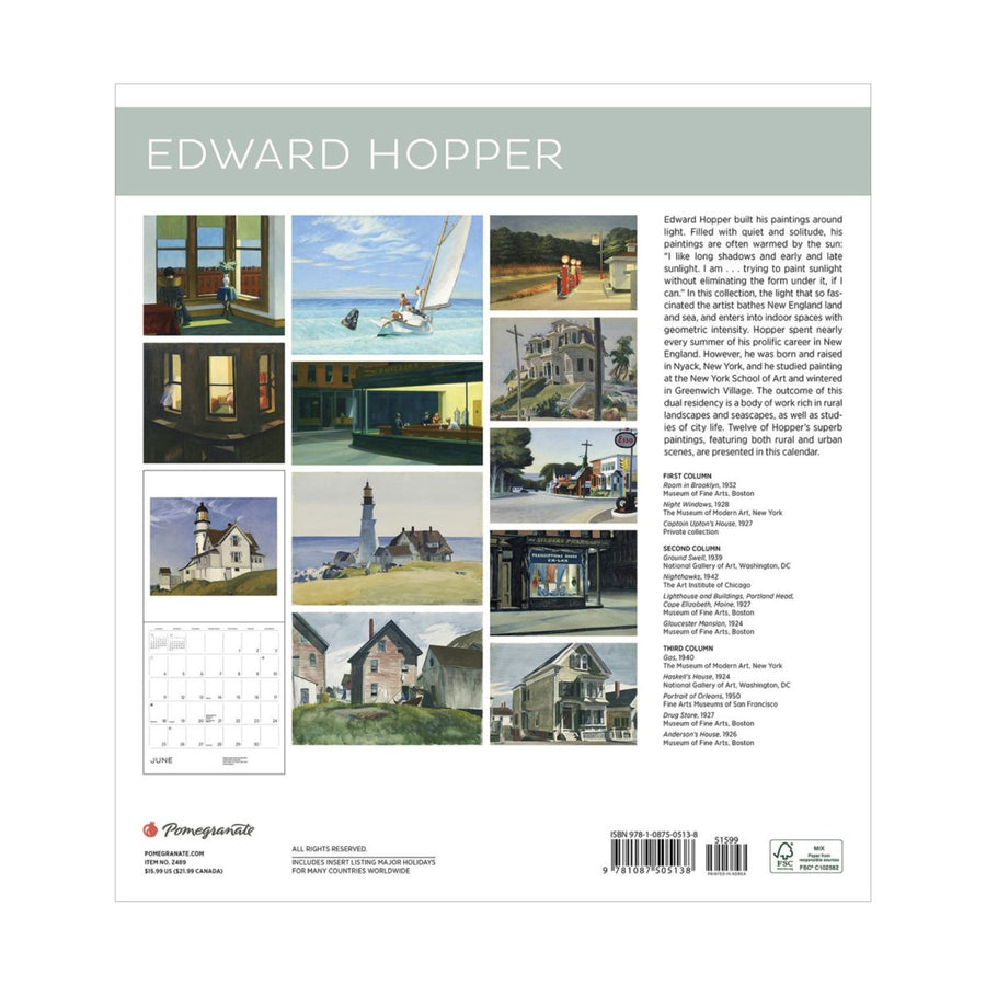 2023 Calendar Edward Hopper