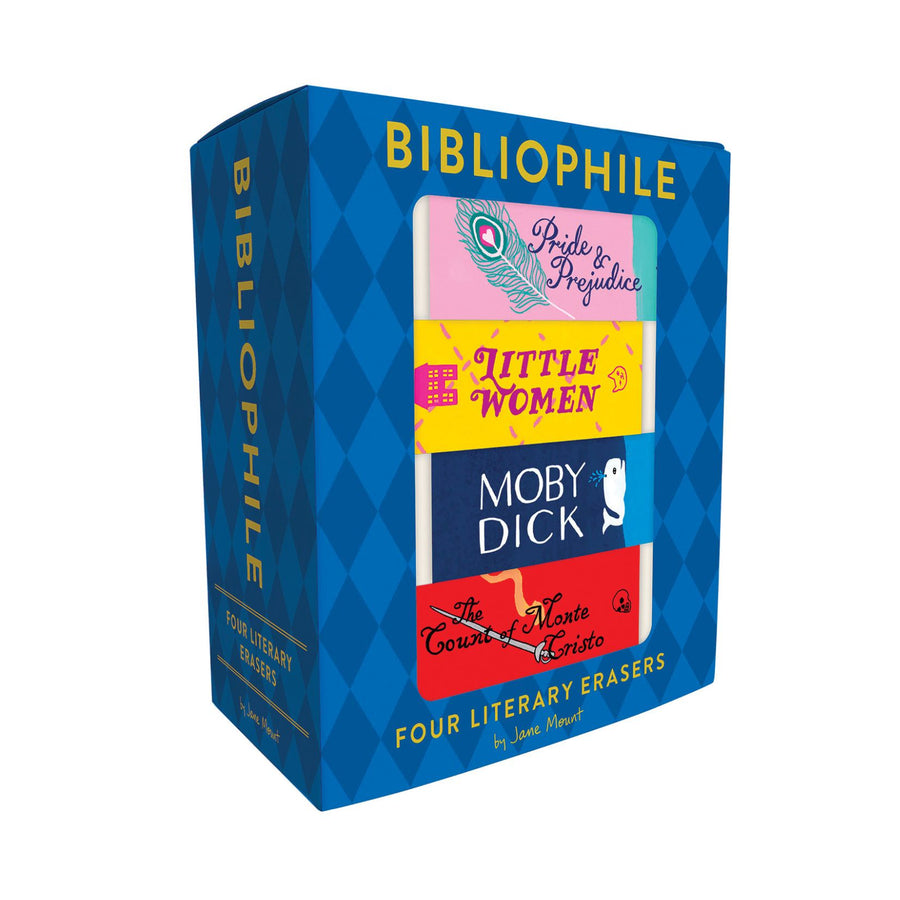 Bibliophile Four Literary Erasers