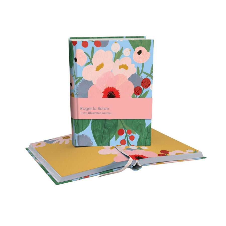 Big Pink Flowers Illustrated Journal