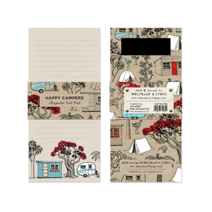 Happy Campers Magnetic Notepad