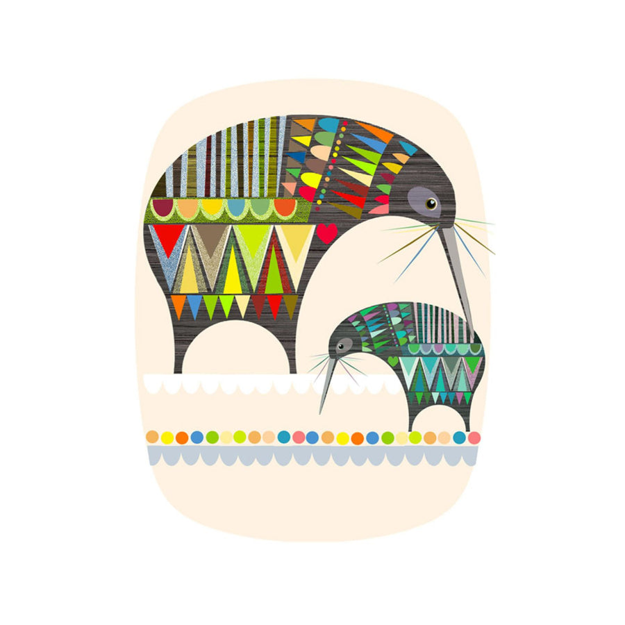 Kiwi Baby Folk Greeting Card