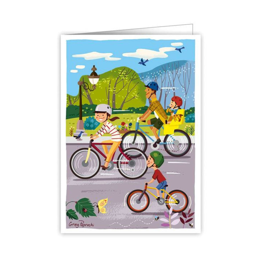 Cycling Family Greeting Card
