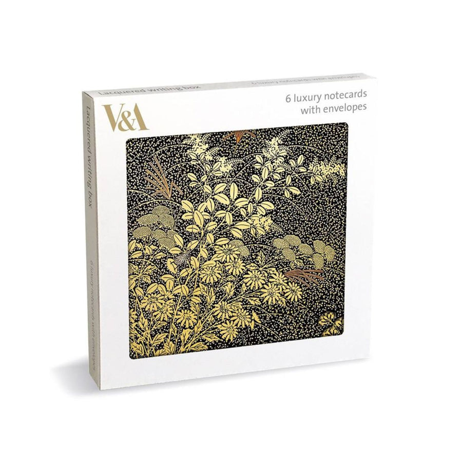 Lacquered Writing Box Lux Sq Notecards x 6
