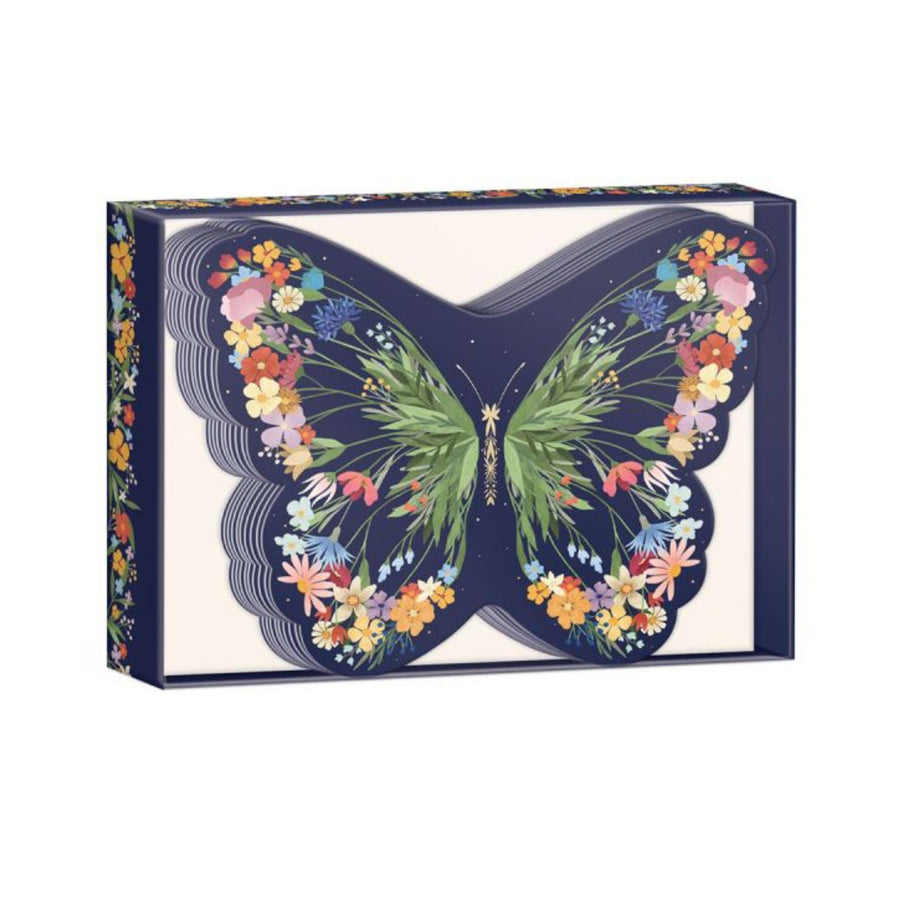 Butterfly Die Cut Box Notecards x 20
