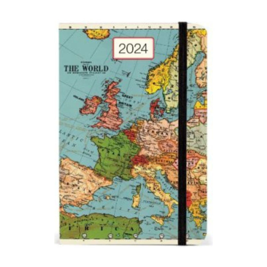 2024 Diary Vintage Maps Weekly Planner