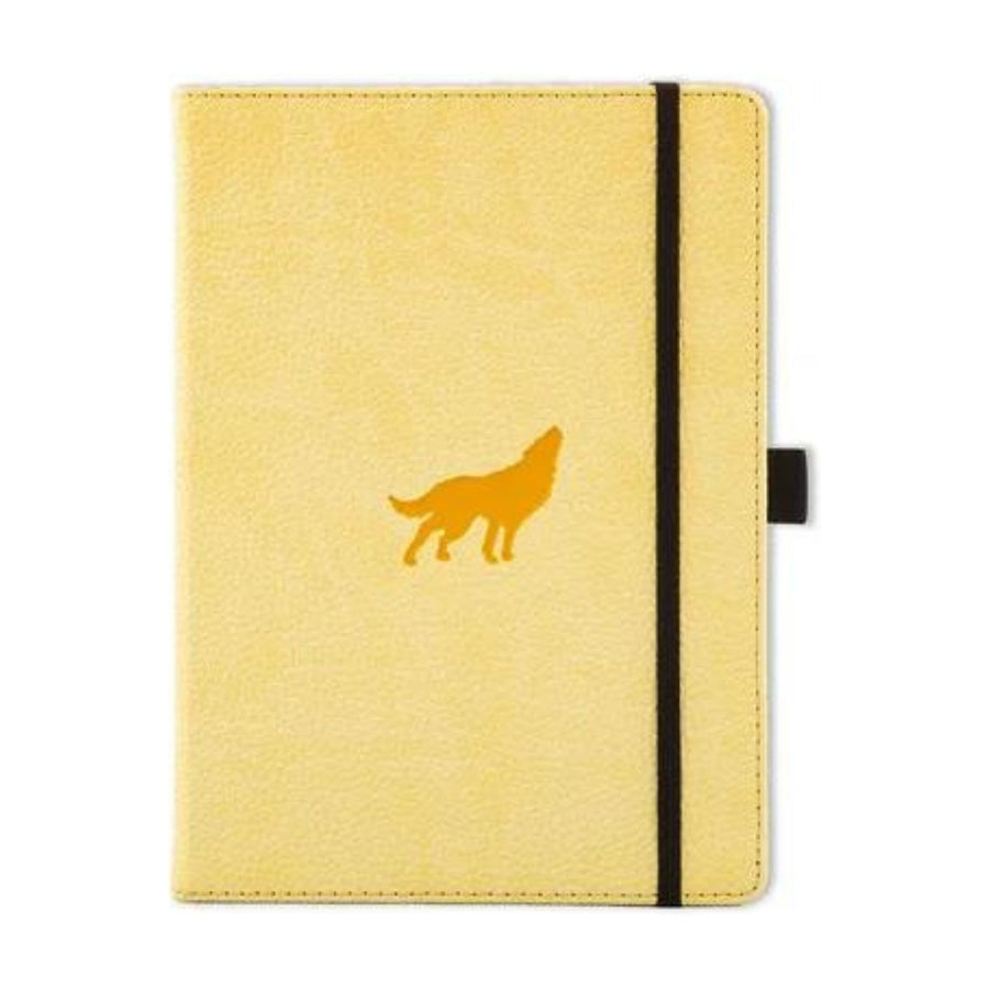 Dingbats Wildlife Notebook Cream Wolf Dotted A5