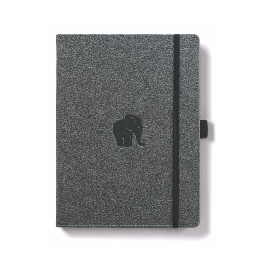 Dingbats Wildlife Notebook Grey Elephant Plain A6